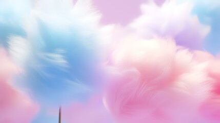 Sticker - Abstract background of blue, pink and white clouds in soft pastel colors