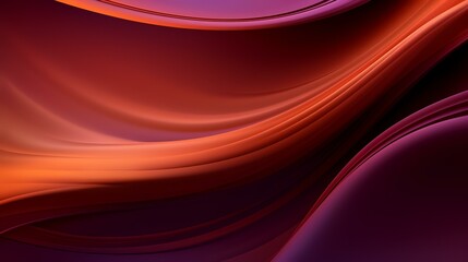 Poster - abstract background with smooth lines in red and orange colors, computer-generated images