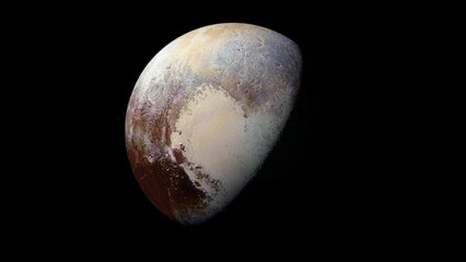 Wall Mural - pluto orbiting in outer space.