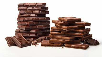 Wall Mural - stack of chocolate HD 8K wallpaper Stock Photographic Image 