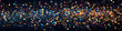 Bunte Konfetti mit dunklem Hintergrund, rot, blau, gold, silber, glitter, Konfettiregen