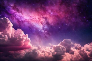 Wall Mural - abstract starlight and pink and purpel clouds stardust, blink, background, presentation, star, concept, magazine, powerpoint, website, marketing,--