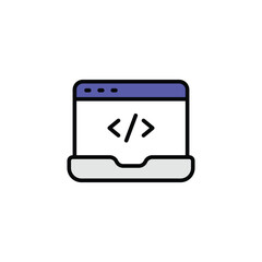 Programming icon design with white background stock illustration