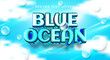 Blue ocean editable text style effect. Vector text effect with a luxurious and elegant theme.