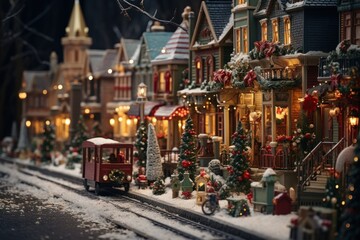 Naklejka na meble Christmas in Small Towns - Generative AI