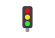 Traffic light illustration with red, yellow, and green colors