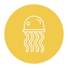 Canvas Print - Jellyfish Icon