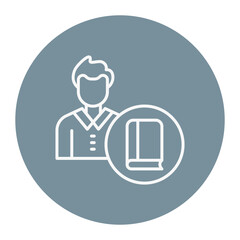 Sticker - Library Man Icon