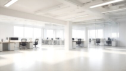Wall Mural - blurred empty open space office. abstract light bokeh at office interior background for design.