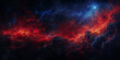 A background of blue and red smoke