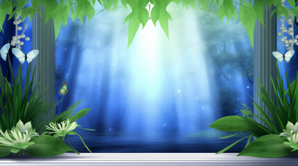 Wall Mural - forest background