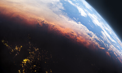 Wall Mural - earth,3d illustration. elements of this image furnished by nasa