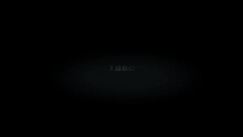 1860 3D Title Metal Text On Black Alpha Channel Background