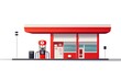Gas station icon on white background