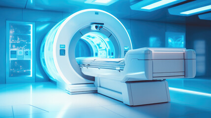 Advanced MRI or CT scan, for a medical diagnosis in a hospital 