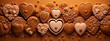gold and silver jewelry food, heart, chocolate, sweet, cookie, christmas, gingerbread, dessert, isolated, brown, white, love, cookies, cake, biscuit, candy, baked, sugar, 