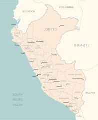  Peru - detailed map with administrative divisions country.