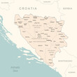 Bosnia and Herzegovina - detailed map with administrative divisions country.