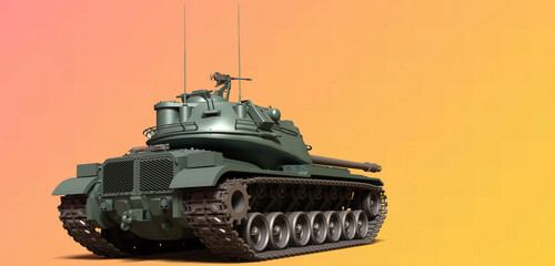 Tank army war 3D illustration