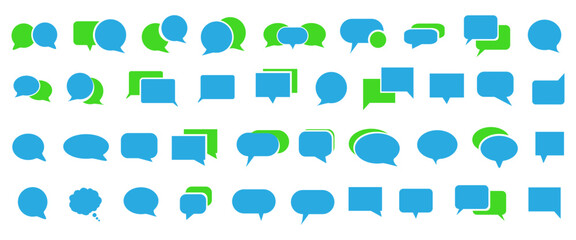Wall Mural - chat talk bubble speech icon set. blank bubbles design elements. vector