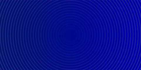 Wall Mural - Abstract glowing circle lines on dark blue background. Geometric stripe line art design. Modern shiny blue lines. Futuristic technology concept. Suit for poster, cover, banner, brochure, website art