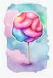 Creative colorful cotton candy, vibrant and multicolored, evoking a sense of sweetness and whimsy. Visual appeal, making the cotton candy a delightful treat for the senses.