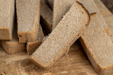 Wall Mural - fresh bread using a mixture of wheat and rye flour