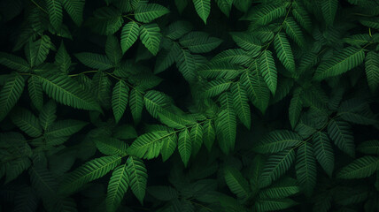 Wall Mural - Green leaves pattern background