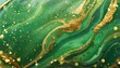abstract magic green background with golden sparkles photo of a green liquid with gold glitters various shades of green with golden splashes green backdrop with tints of golden glitters