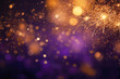 Enchanting Fireworks: Gilded Violet Burst