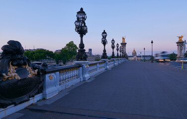 Wall Mural - Early morning at Alexander III bridge, Paris