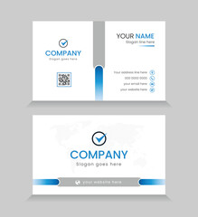 Poster - Double-sided creative business card template. Portrait and landscape orientation. Horizontal and vertical layout. Vector illustration