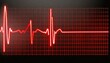cardiogram cardiograph oscilloscope screen red illustration background