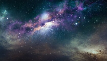 Wall Mural - nebula and stars in night sky space background