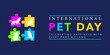  National pet day holiday design National Pet Day Abstract Vector Templates Design, Dog, Cat, Parrot, Rabbit. Social media post 