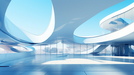 Leinwandbilder - Architectural Abstract Futuristic Building Lines and Shapes Background