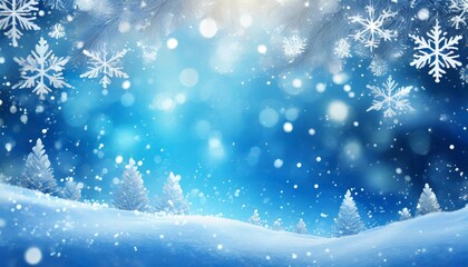 Poster - blue winter background