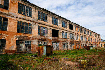 Wall Mural - Old abandoned industrial building waiting for demolition