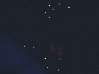 Wall Mural - ursa minor and major constellation stars in outer space. 3d rendered illustration