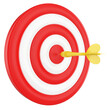 © Anton - Target Arrow Icon Bussiness Game isolated 3D render Ilustration