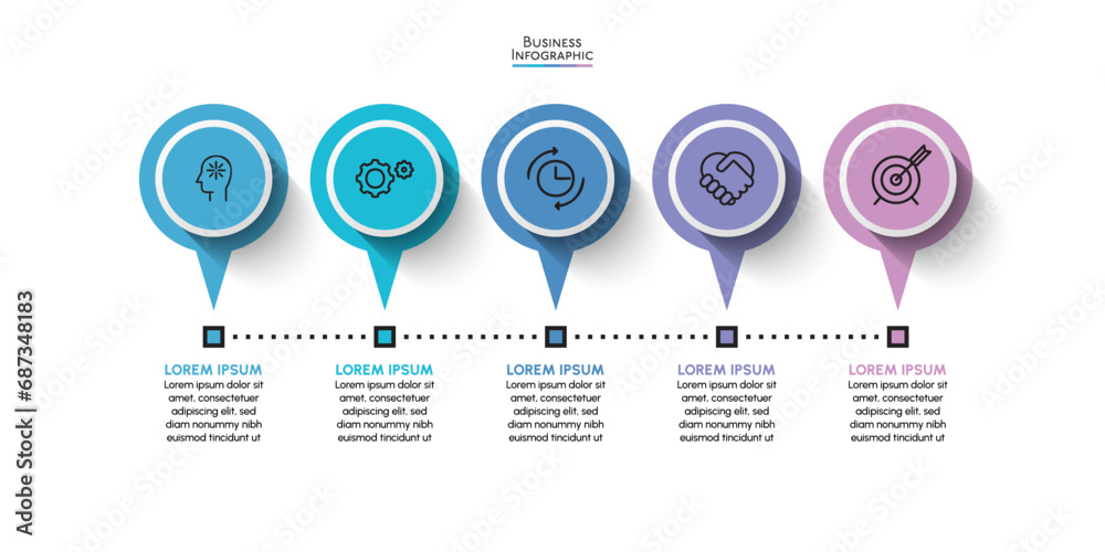 Visualization Timeline Inforgraphic Business data visualization. timeline infographic icons designed for ...