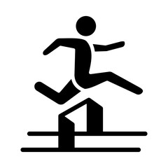 Wall Mural - Obstacle Jump Icon