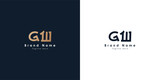 Fototapeta  - GW logo design in Chinese letters