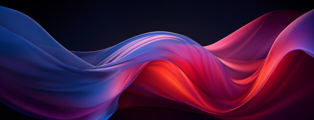 Wall Mural - Abstract 3D wave blue, purple, pink wavy background. Lines and stripes glowing neon futuristic mobile banner. Modern digital effect , dynamic energy flow graphic resource by Vita