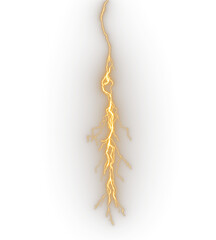 Poster - Electric charge energy strike cutout on transparent backgrounds 3d rendering png