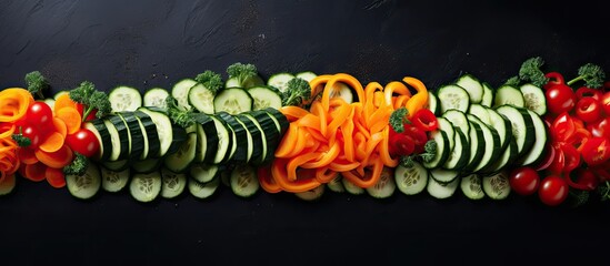  Sliced vegetable with pepper