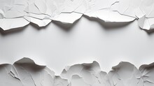 White Torn Paper Piece. Generative AI
