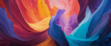 Fototapeta  - Dynamic Design Inspiration, Vibrant 3D Abstract Art of Colorful Waves in Motion, Digital Artistry, Fluid Forms
