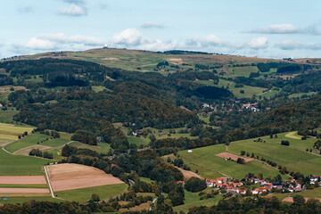 Wall Mural - Blick vom Simmelsberg bei Gersfeld in die Rhön, Biosphärenreservat Rhön, Hessen, Deutschland