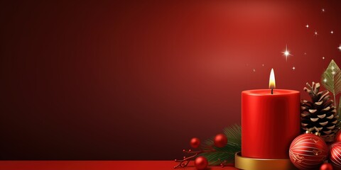 A background template of Christmas lamp and candle.